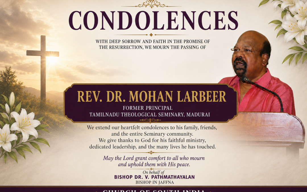OBITUARY – Rev. Dr. Mohan Larbeer
