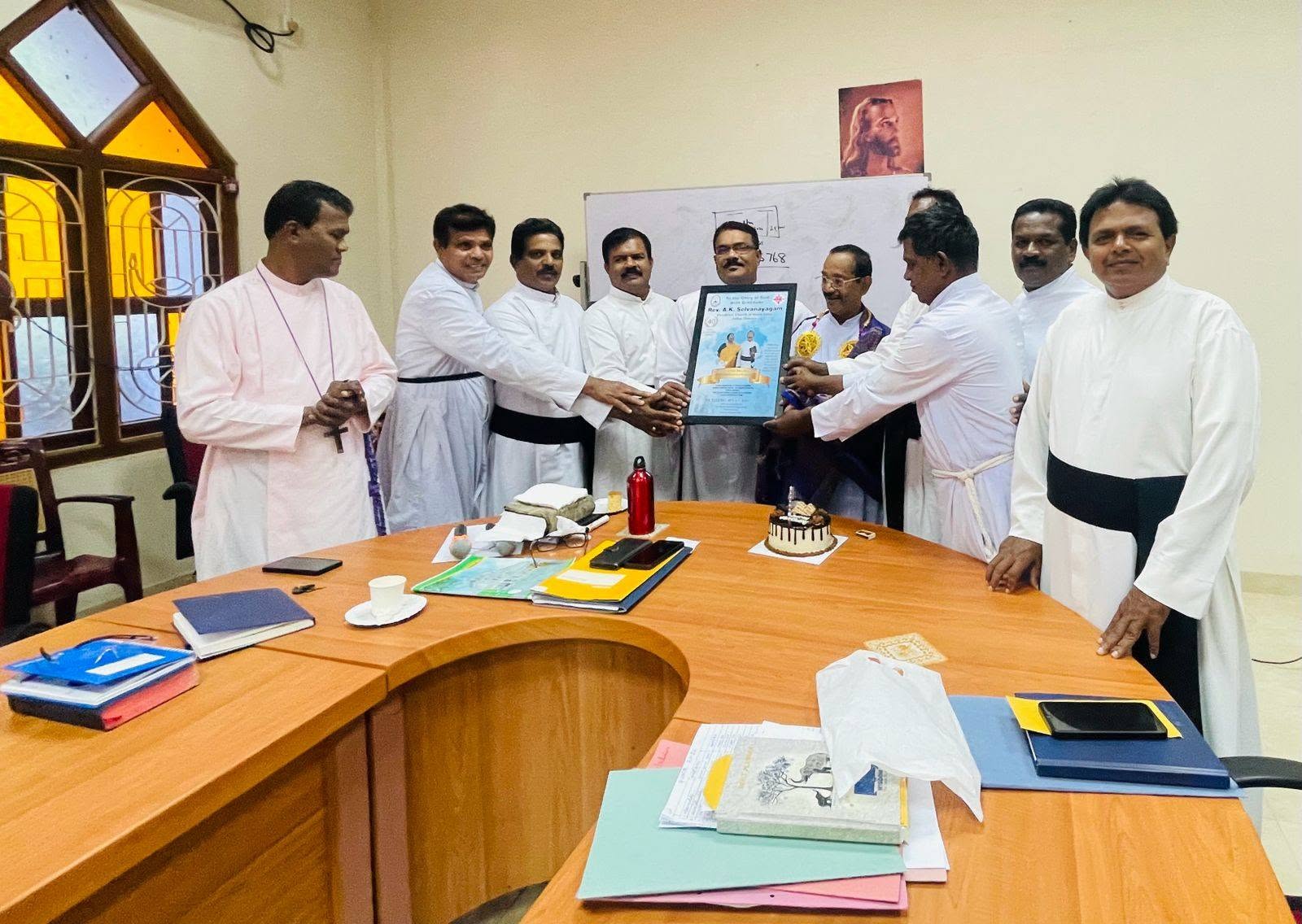 Farewell and Retirement Benefit Presentation for Rev. A.K. Selvanayagam