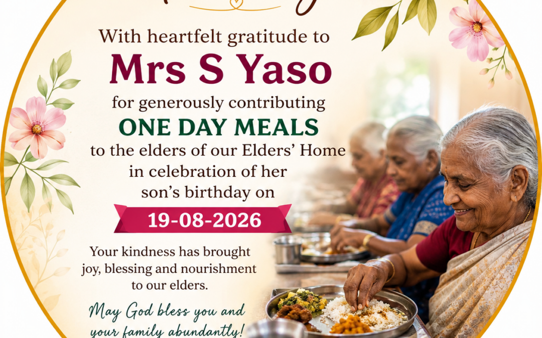 Thanksgiving for a Birthday Meal Sponsorship – Mrs. S. Yaso
